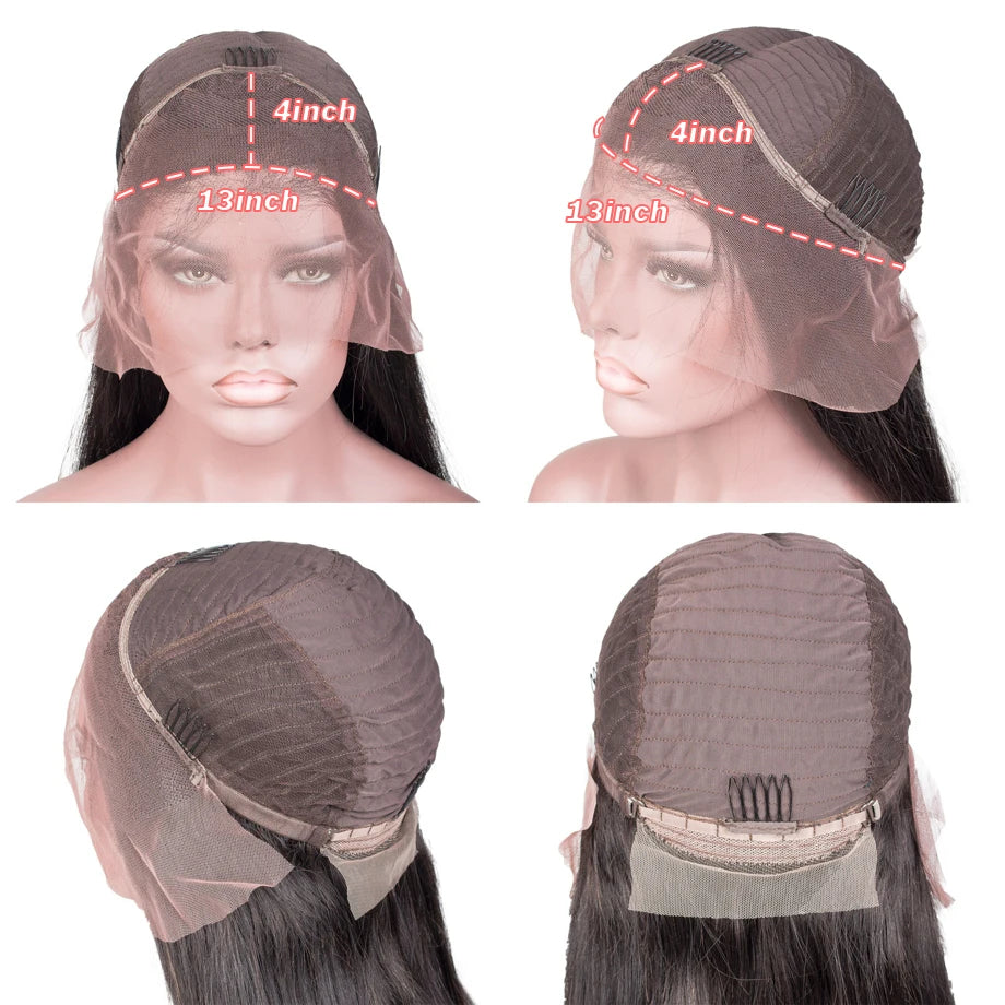 Silver Grey Body Wave Lace Front Wig 13x4 HD Lace Frontal Human Hair Wigs Transparent 100% Brazilian Hair Colored Wigs For Women