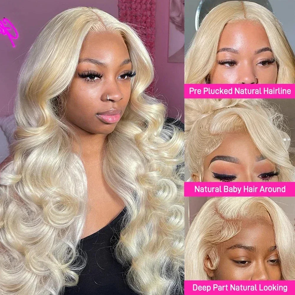 Lafino body wave lace front wig 13x6 13x4 lace front wigs loose body wave 613 honey blonde human lace front wig Brazilian hair