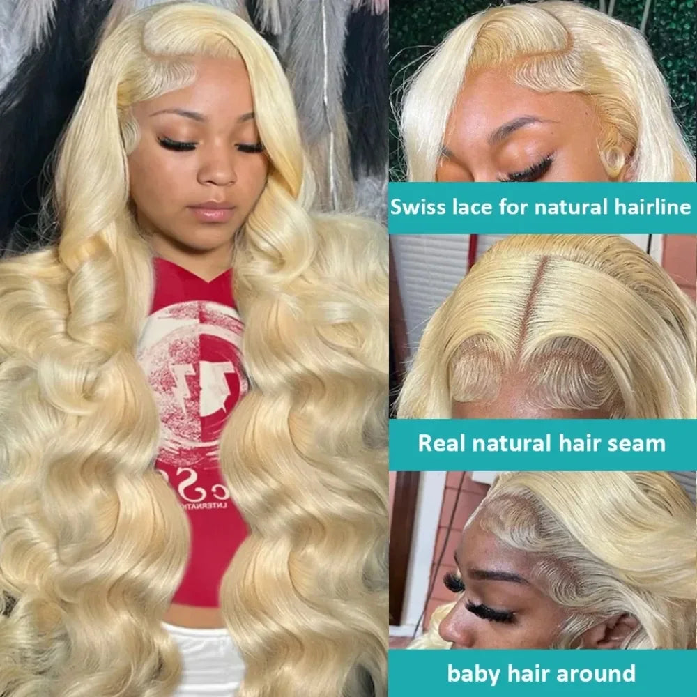 Lafino body wave lace front wig 13x6 13x4 lace front wigs loose body wave 613 honey blonde human lace front wig Brazilian hair