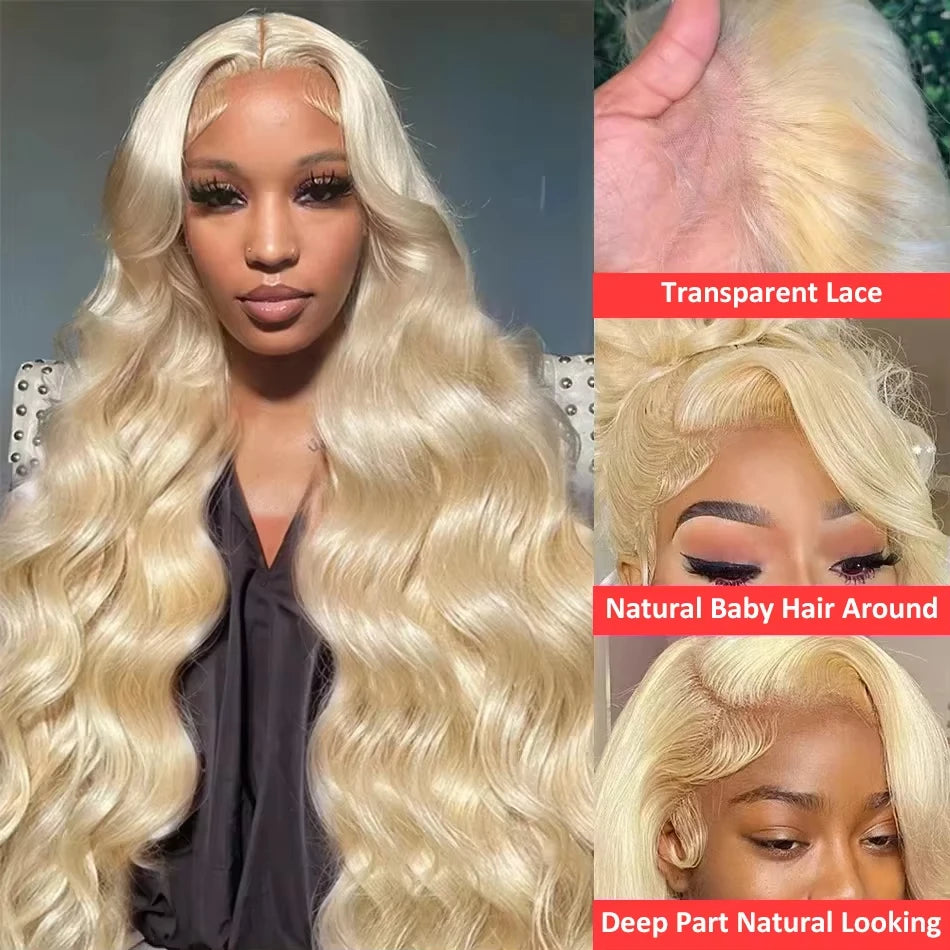 Lafino body wave lace front wig 13x6 13x4 lace front wigs loose body wave 613 honey blonde human lace front wig Brazilian hair